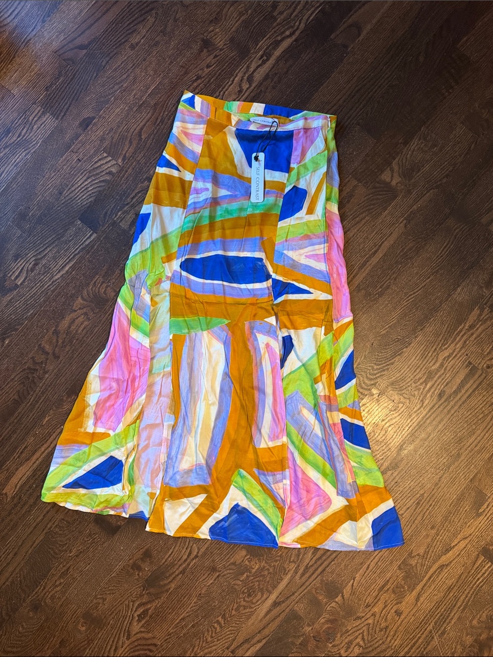Self Contrast Abstract Multicolor Skirt Anthropologie